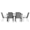 Flash Furniture Brazos 7 Pc Patio Dining Set w/Tempered Glass Patio Table and 6 Chairs w/Gray Flex Comfort Material TLH-94B-303CG-GG - alternate 2